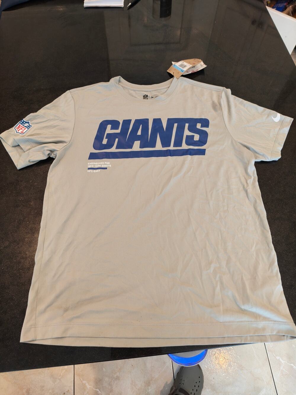 Men's Nike Gray New York Giants Sideline Legend Dri-FIT T-Shirt sz M retail $40